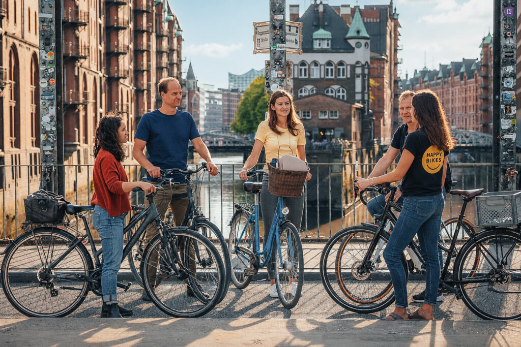 Fietstocht langs de beste bezienswaardigheden van Hamburg