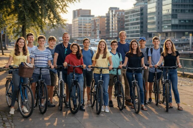 Schulklassen Fahrradtour in Hamburg