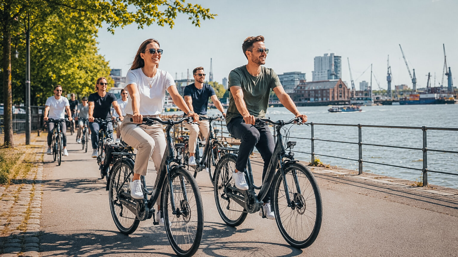 Company outing Hamburg by bicycle